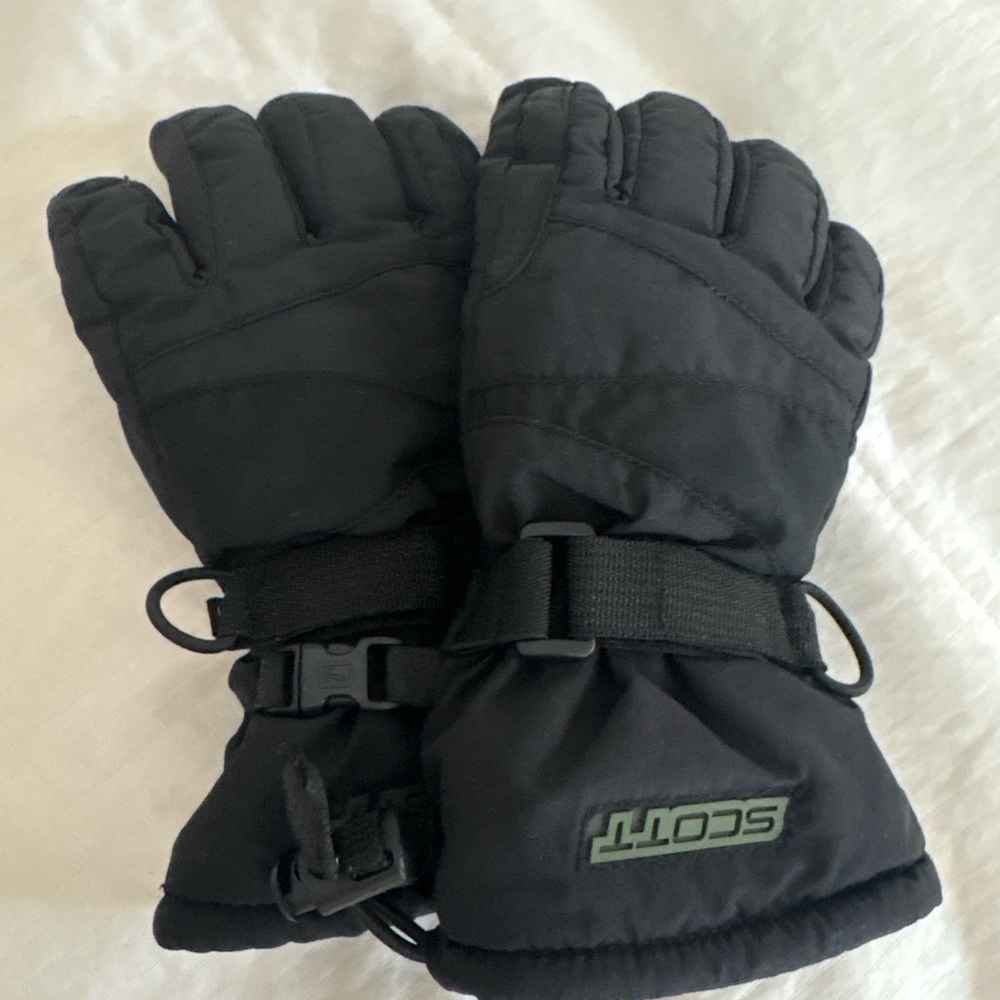 Scott Youth Junior Medium Black Winter Ski Gloves – Excellent Condition